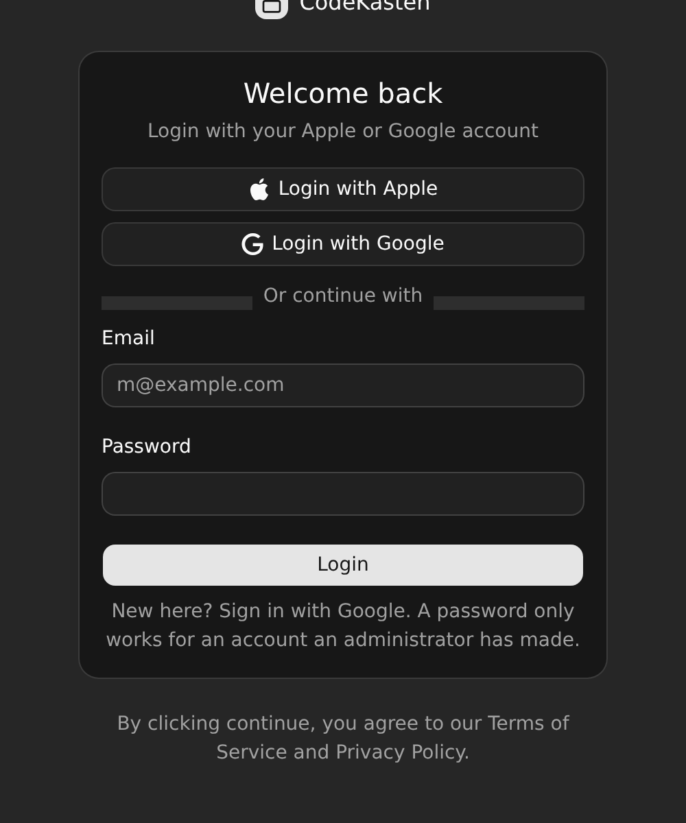 The sign-in page