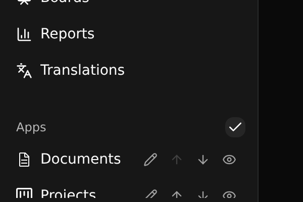 Arranging the Apps group
